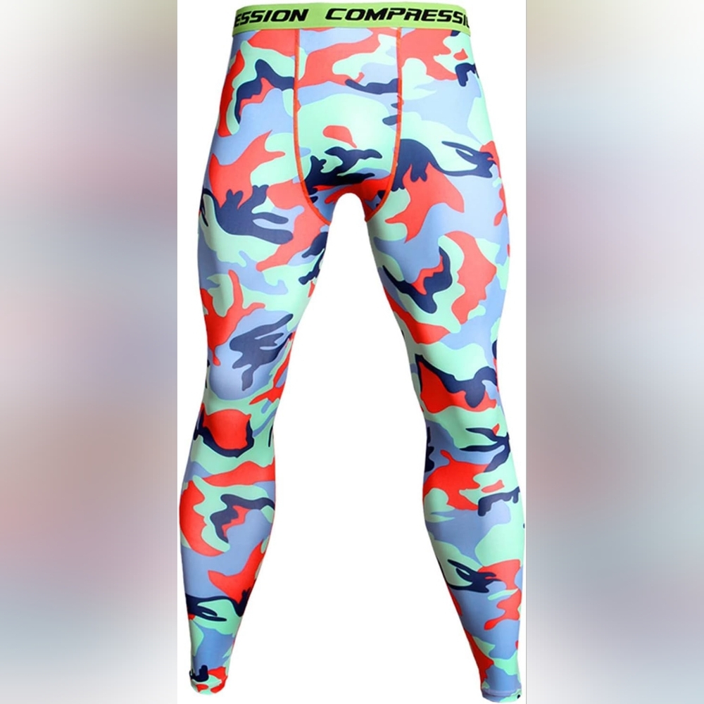 Men's Camo Compression  Leggings Sz L